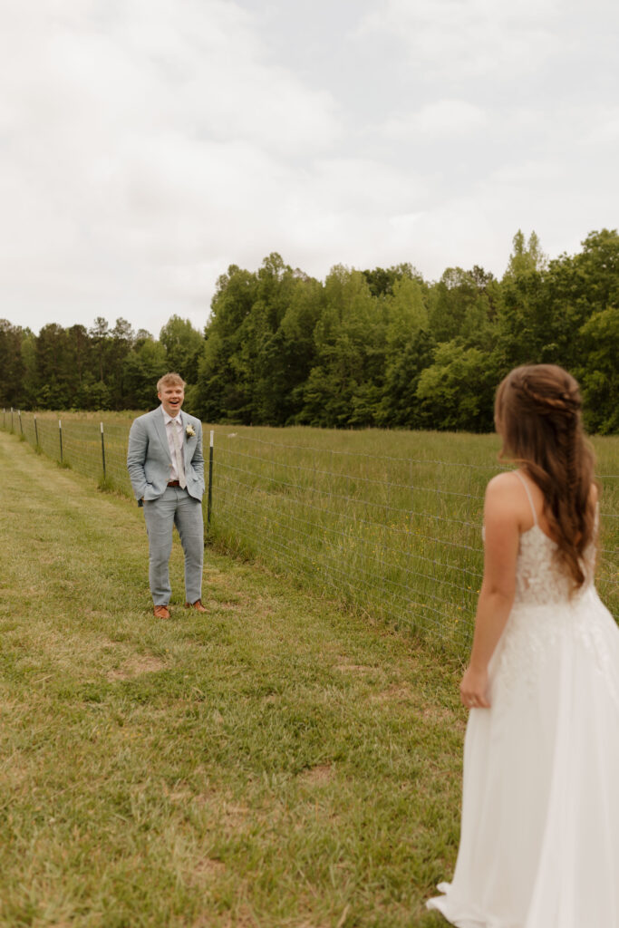 North Carolina wedding at Whispering Oaks Event Venue in the spring