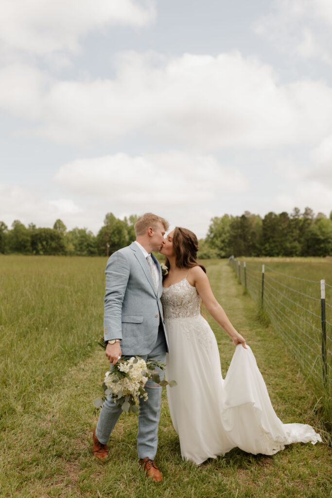 North Carolina wedding at Whispering Oaks Event Venue in the spring