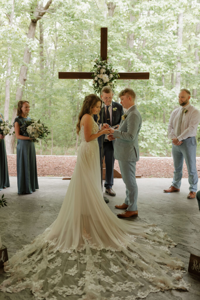 North Carolina wedding at Whispering Oaks Event Venue in the spring