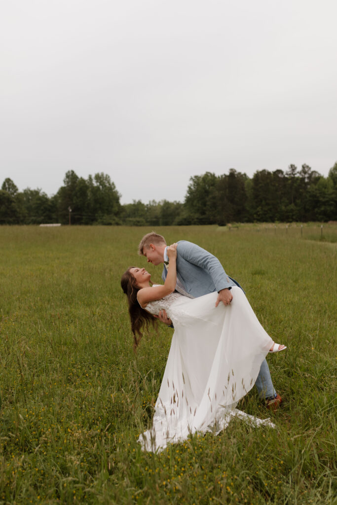 North Carolina wedding at Whispering Oaks Event Venue in the spring