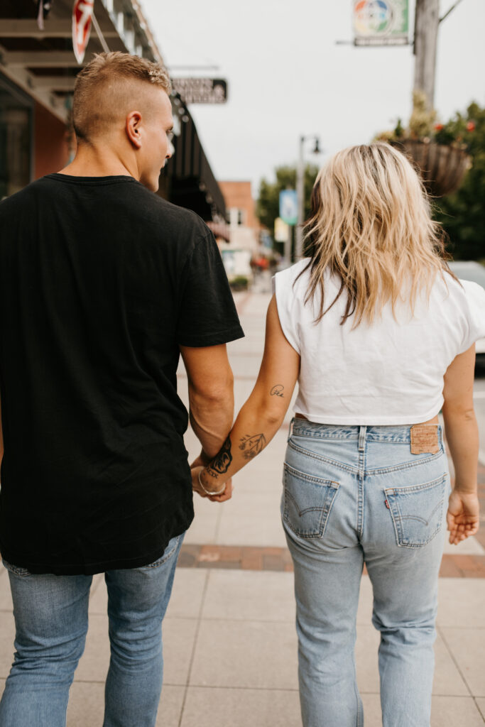 Ice cream date engagement session in Tryon, NC