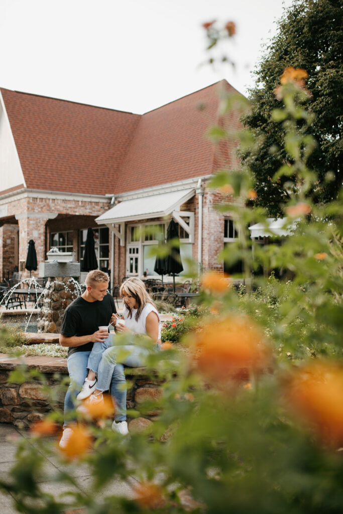 Ice cream date engagement session in Tryon, NC