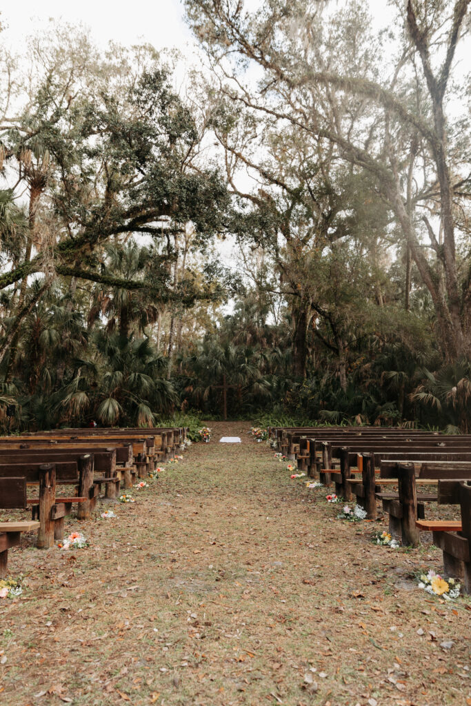 Ceremony space at Highlands Hammock State Park.