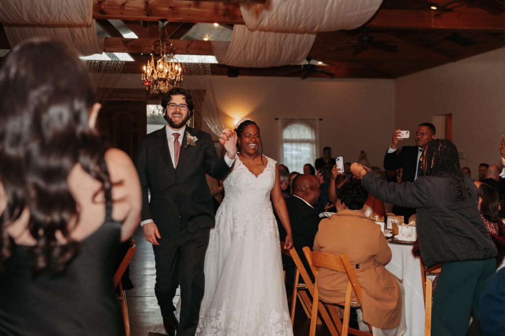 bride and groom at the Oaks Wedding Venue