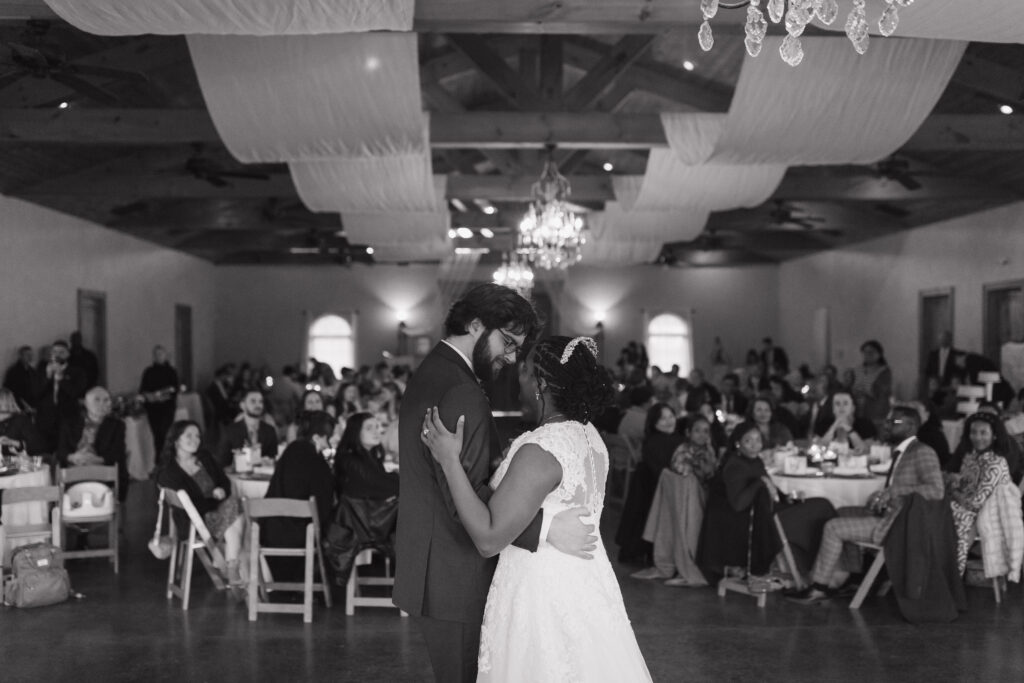 bride and groom at the Oaks Wedding Venue