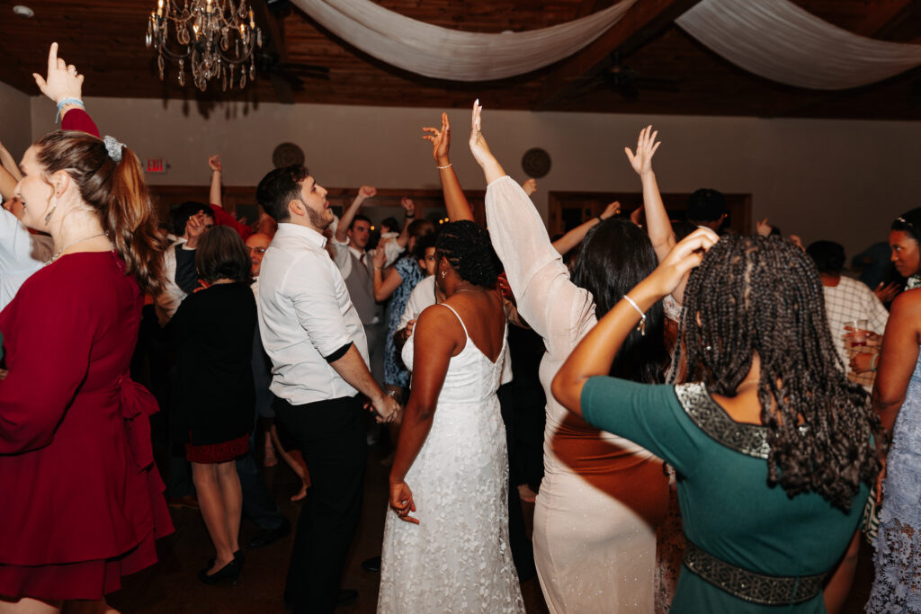 reception dancing at the Oaks Wedding Venue