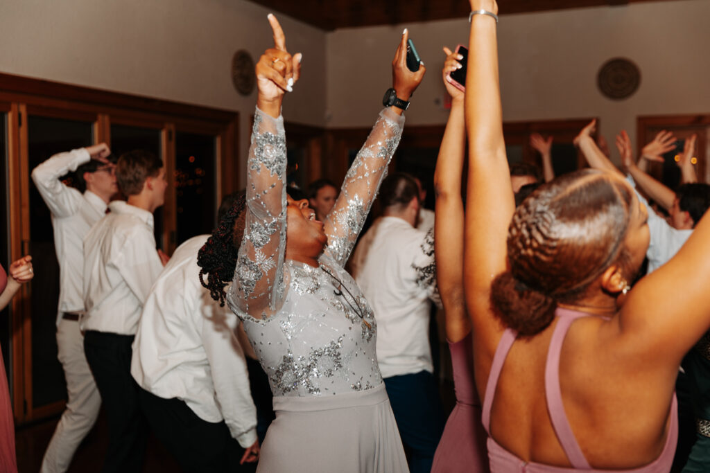 reception dancing at the Oaks Wedding Venue