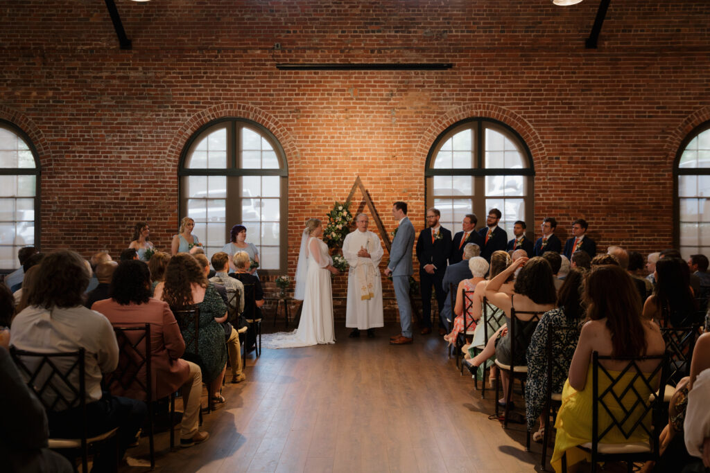 Wedding ceremony at The L in downtown Greenville, SC.