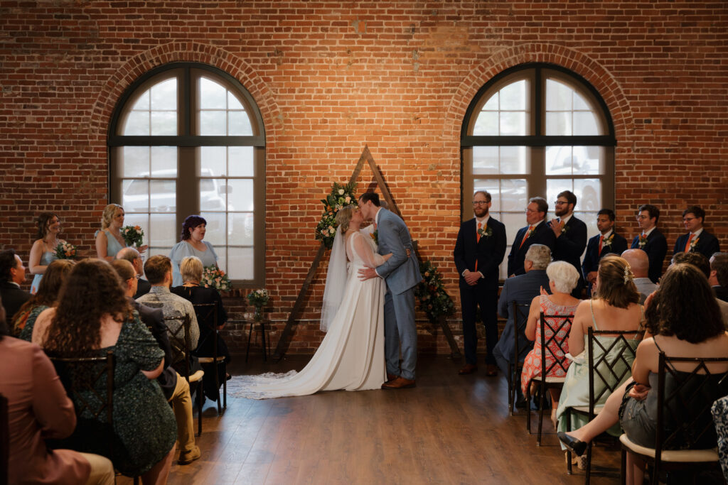 Wedding ceremony at The L in downtown Greenville, SC.