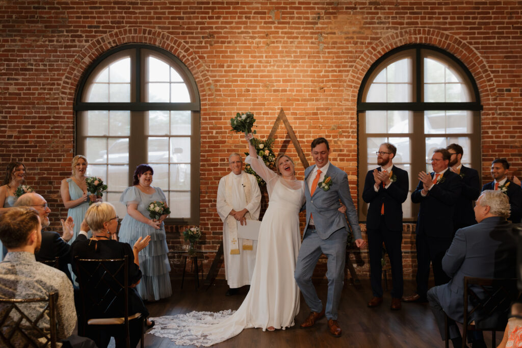 Wedding ceremony at The L in downtown Greenville, SC.