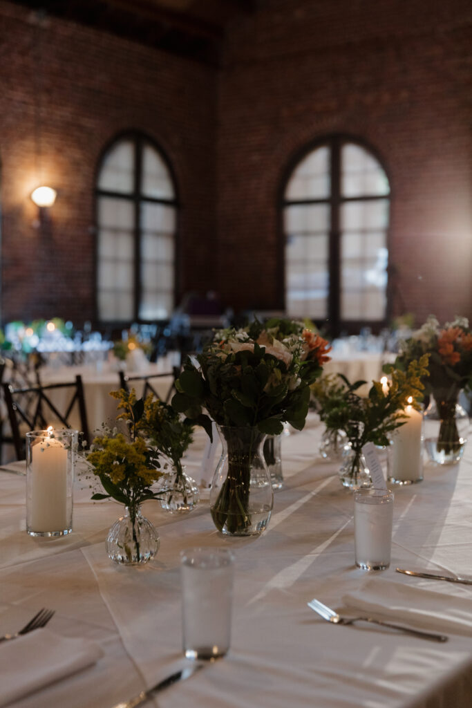 Wedding reception during at The L in downtown Greenville, SC.