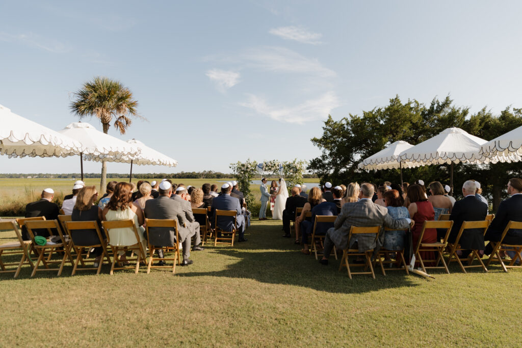 Jewish wedding ceremony at The Golf Club at Briar's Creek on Johns Island, SC.