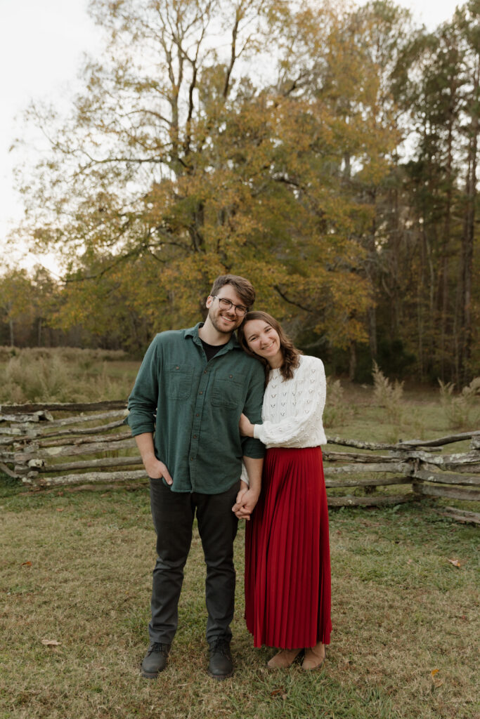 A couples session at Kings Mountain State Park in Blacksburg, SC, celebrating the couples' anniversary.